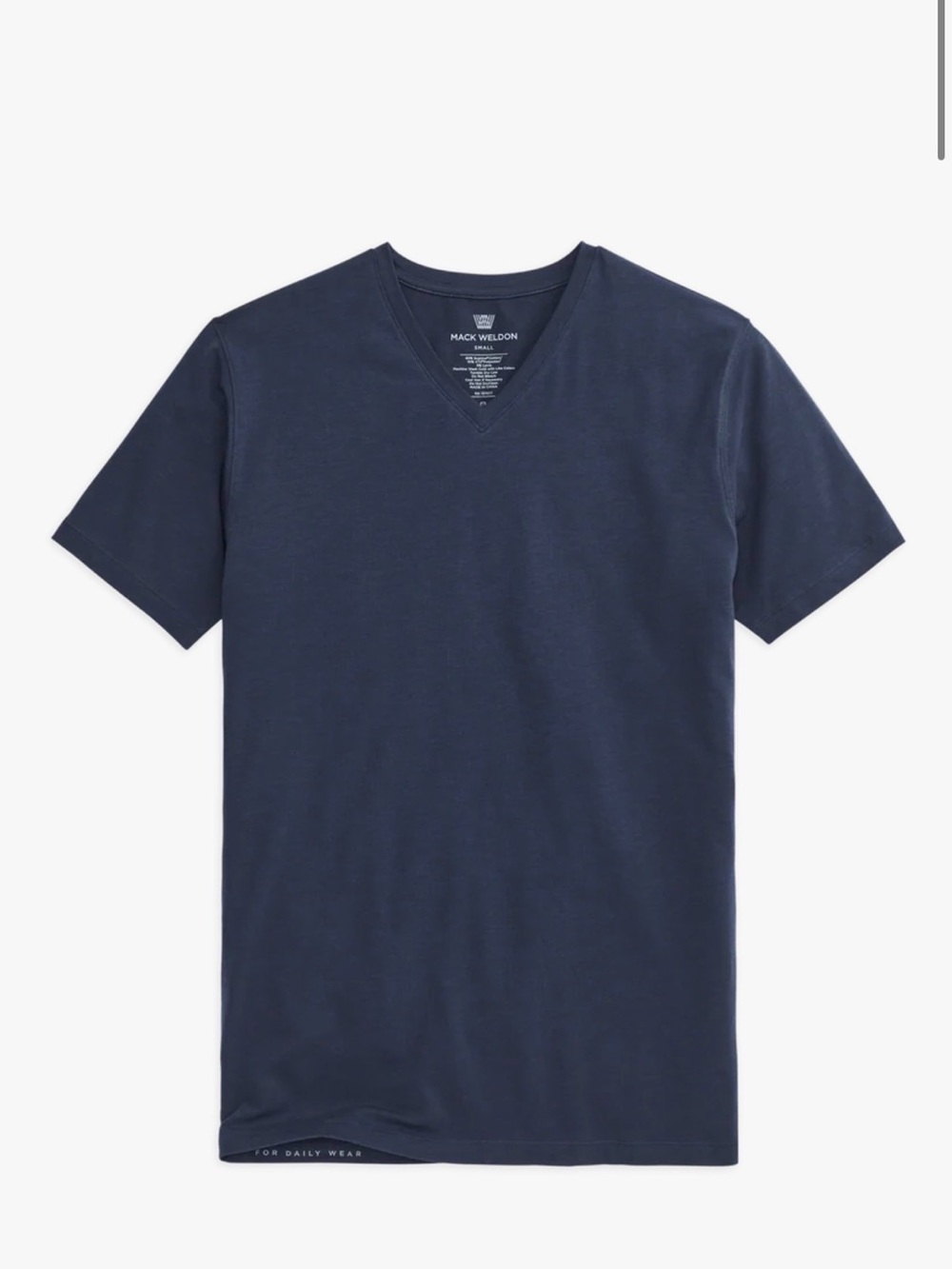 Mack Weldon Navy V-Neck Short Sleeve Tee